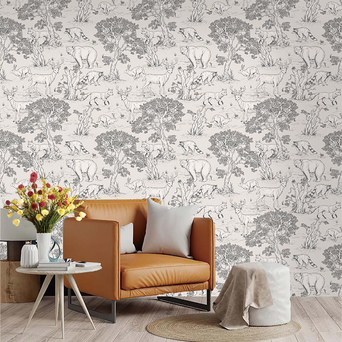 Papel tapiz autoadhesivo con d - Wedding Zoo reseña y precio