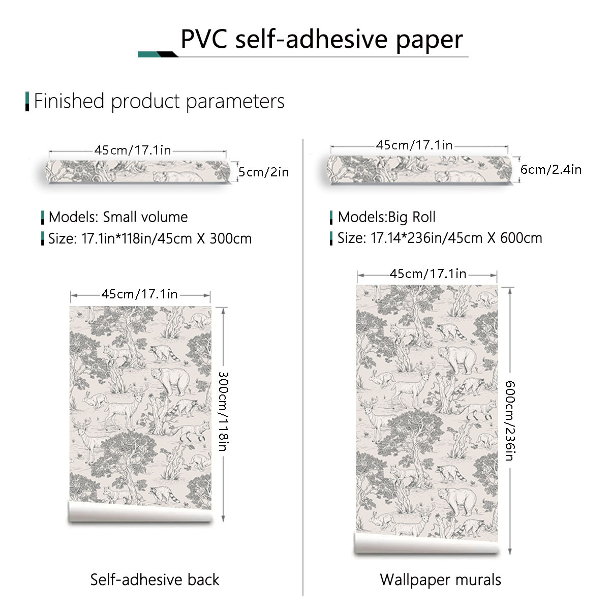Papel tapiz autoadhesivo con d - Wedding Zoo reseña y precio