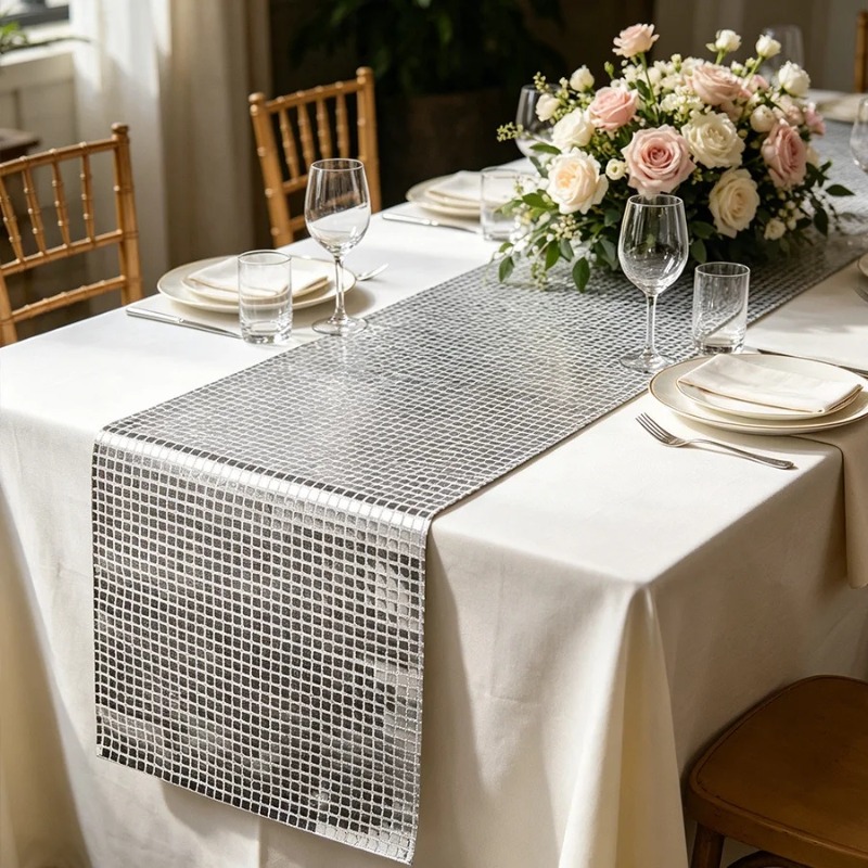 Caminero de Mesa con Lentejuel - Table Runner Sequin reseña y precio