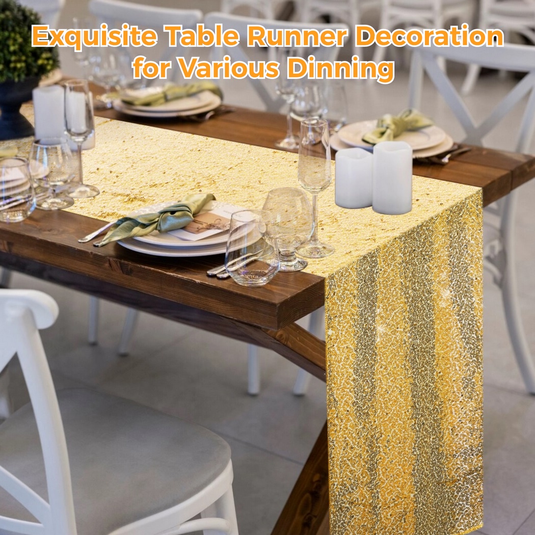 2 uds., 11,8x47,2 pulgadas, ca - Table Runner Sequin reseña y precio