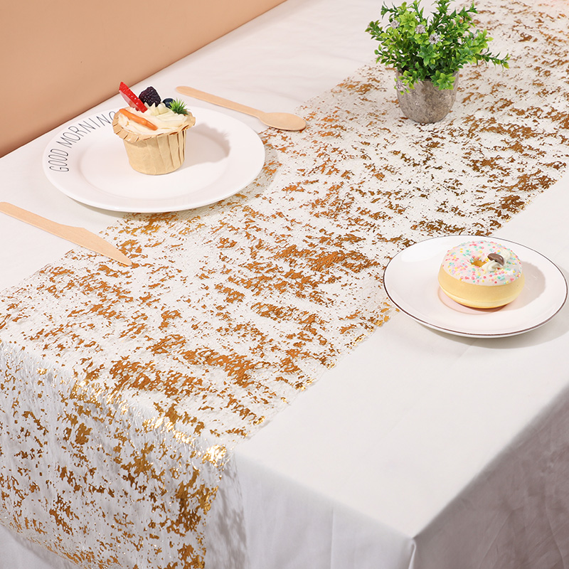Camino de mesa dorado metálico - Table Runner Sequin reseña y precio