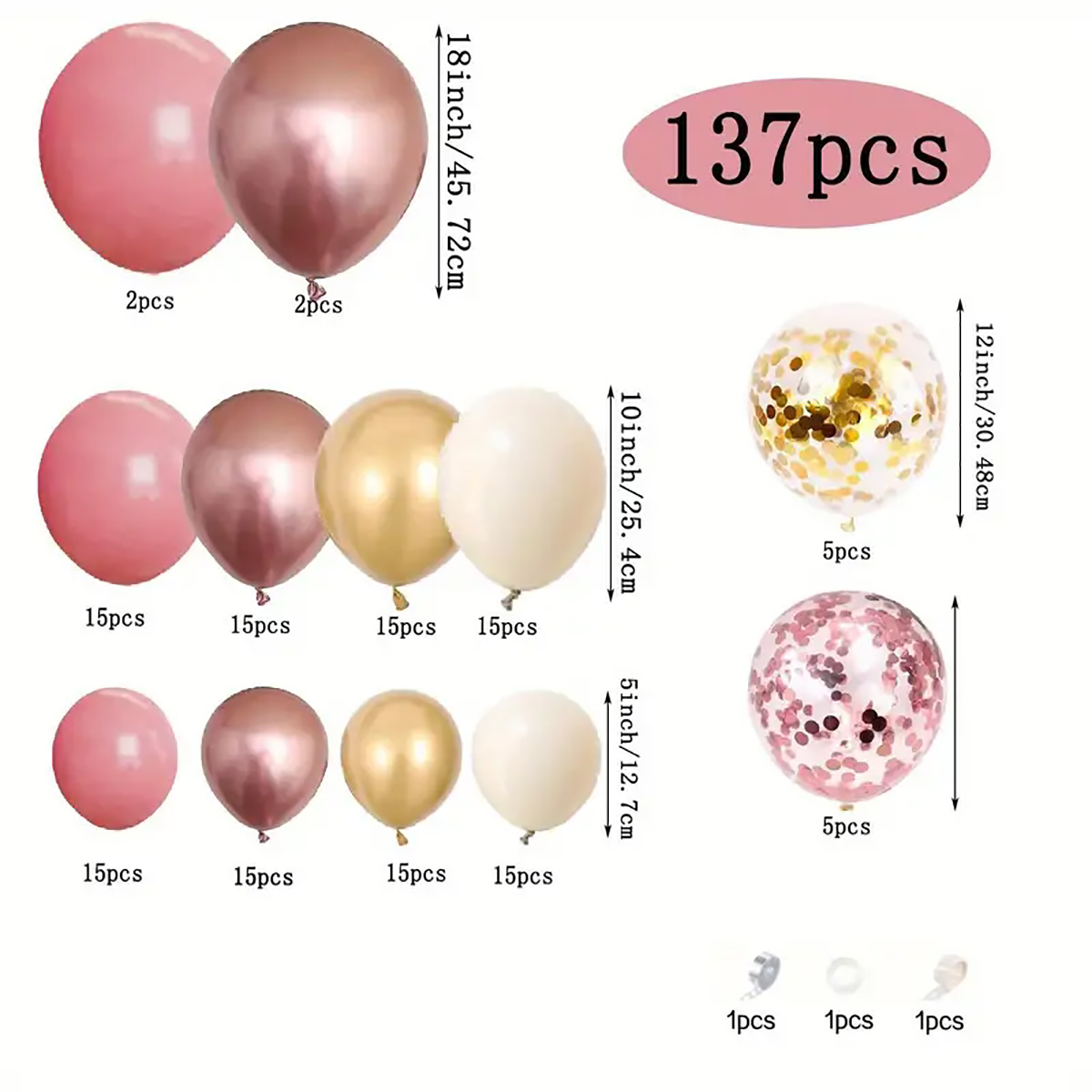 137 Uds. Kit de arco de guirna - Wedding Day Supply Kit reseña y precio