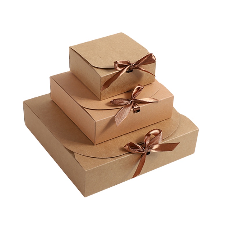 Caja cuadrada de Papel Kraft p - Wedding Supply.Box reseña y precio