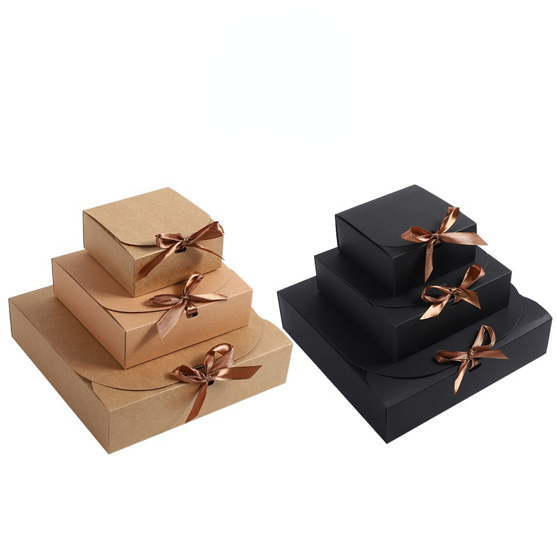 Caja cuadrada de Papel Kraft p - Wedding Supply.Box reseña y precio