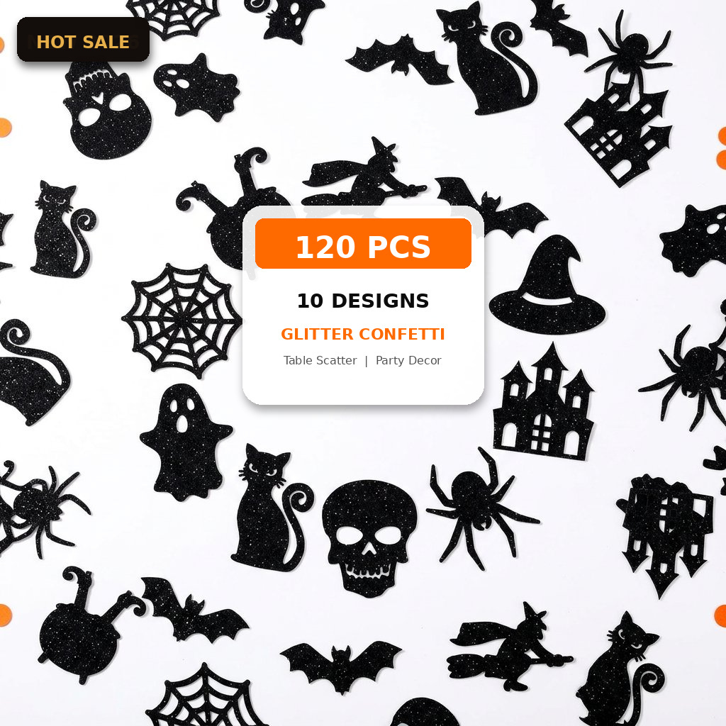 Confeti de Halloween 120 Pieza - Papercraft Supply Confetti reseña y precio