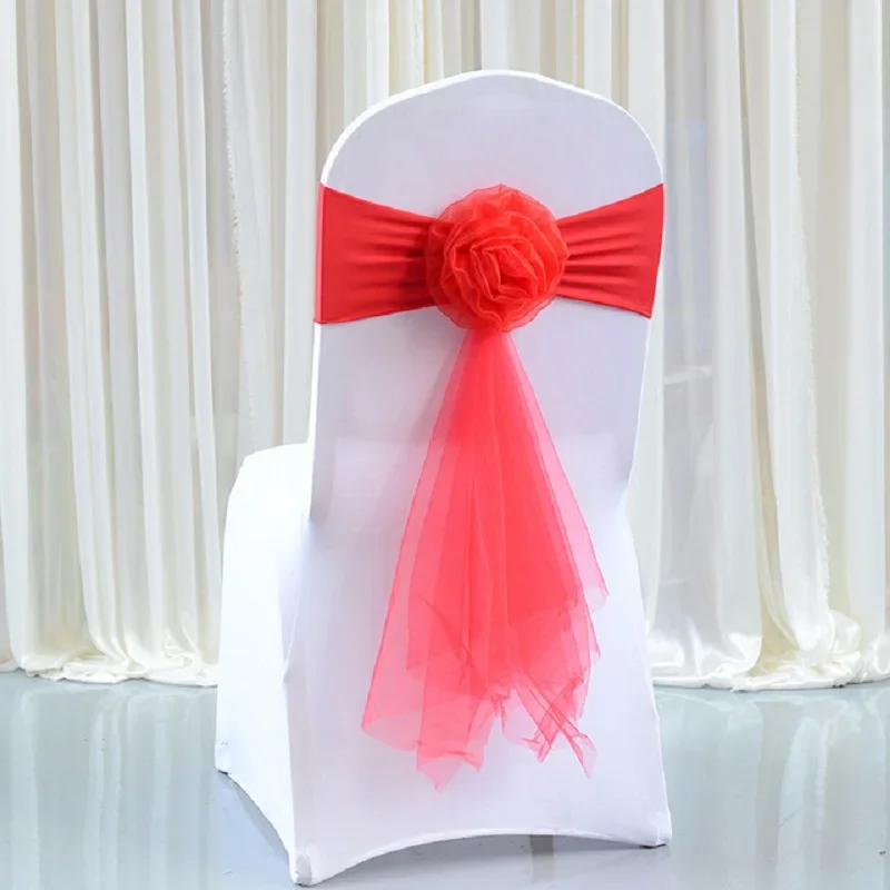 10 unids/lote, pajarita blanca - Chair Sash Organza reseña y precio